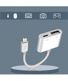 Adaptateur iOs vers USB + Charge Lightning 12 cm